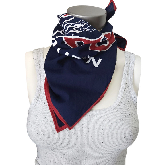 Ralph Lauren POLO Player bandana signature pony rider logo square cotton scarf - Picture 2 of 4